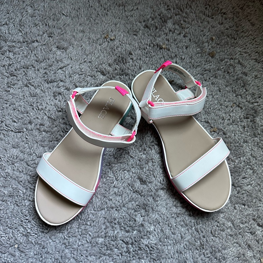 White and Pink Women's Sandals